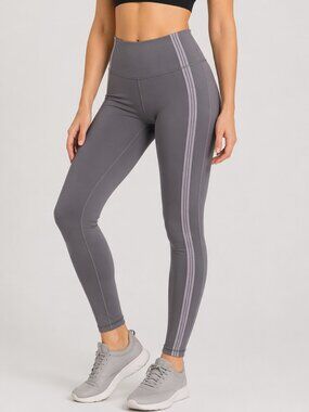 Lululemon Power Lines High Rise 28" Leggings Titanium Dark Chrome Size 10